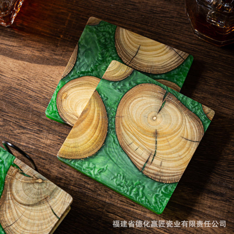 Zen Ink-Art Dry Brew Tea Tray  - огляд і ціна Resin Art Wooden Tray
