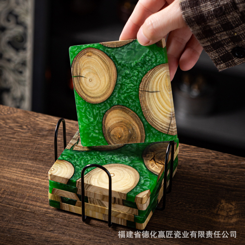 Zen Ink-Art Dry Brew Tea Tray  - огляд і ціна Resin Art Wooden Tray