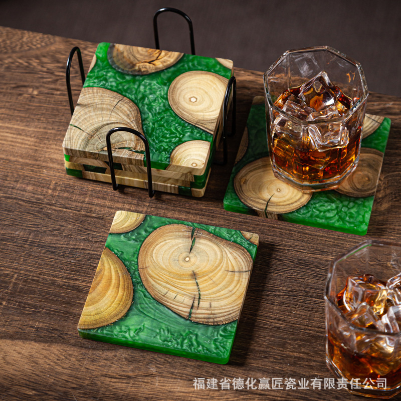 Zen Ink-Art Dry Brew Tea Tray  - огляд і ціна Resin Art Wooden Tray