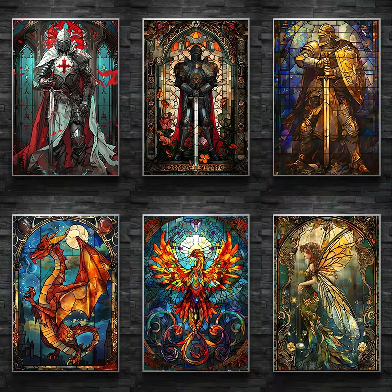 Fantasy Stained Glass Poster P - огляд і ціна Resin Art Wall
