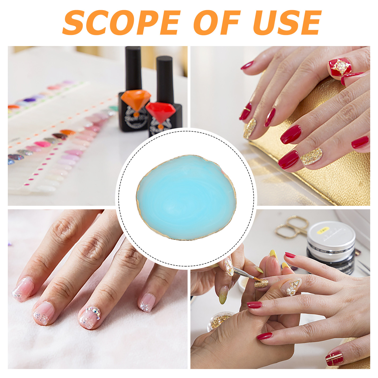 2Pcs Resin Nail Art Palette Na - огляд і ціна Resin Art Tray
