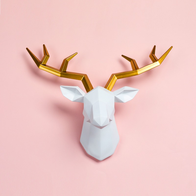 1PC Deer Head Sculpture Animal - огляд і ціна Resin Art Sculptures