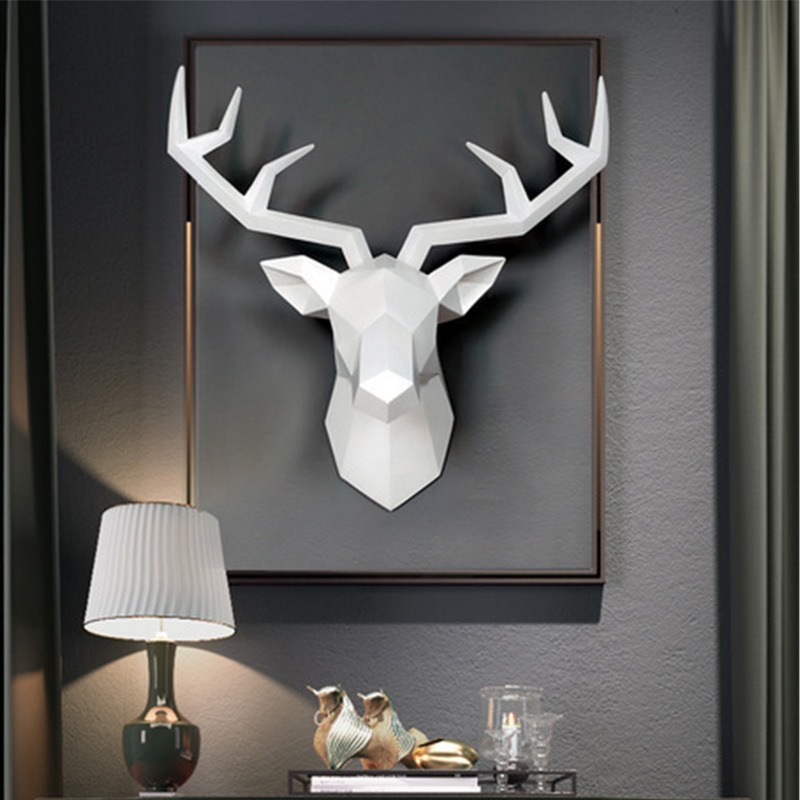1PC Deer Head Sculpture Animal - огляд і ціна Resin Art Sculptures