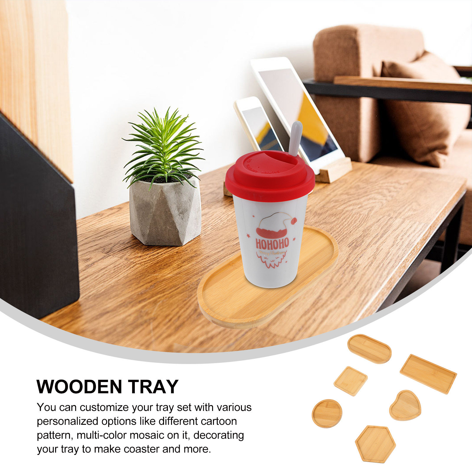 6Pcs Mosaic Wood Tray DIY Mold - огляд і ціна Resin Art Wooden Tray