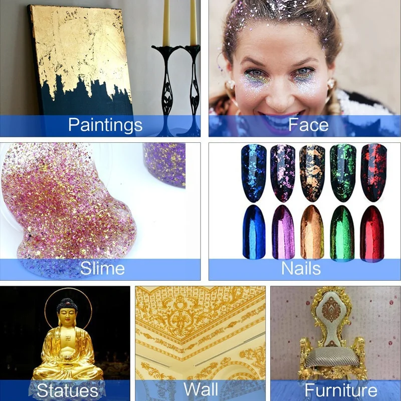 500 Sheets Imitation Gold Silv - огляд і ціна Gold Leaf Foil