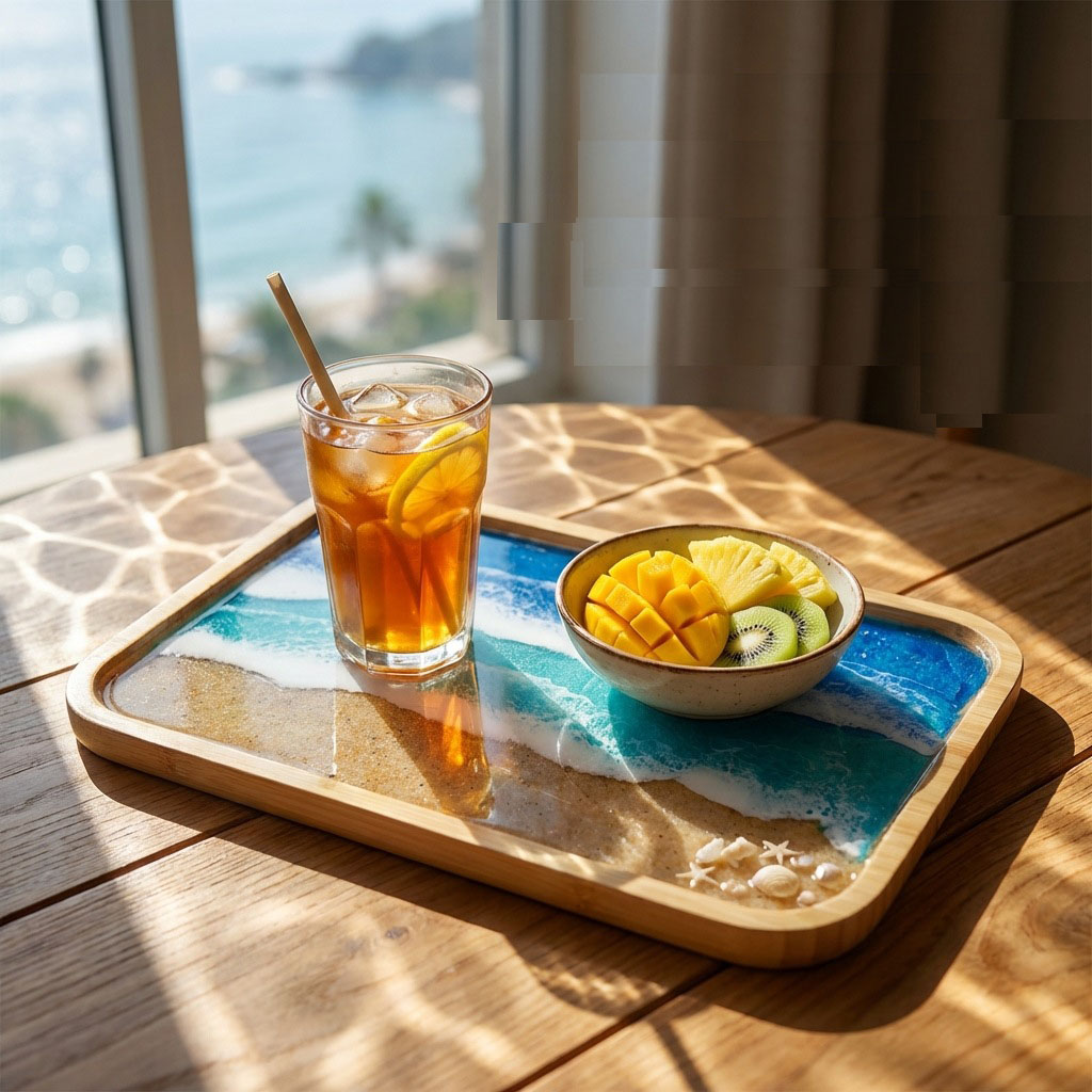 Epoxy Resin Ocean Art Decorati - огляд і ціна Resin Art Wooden Tray