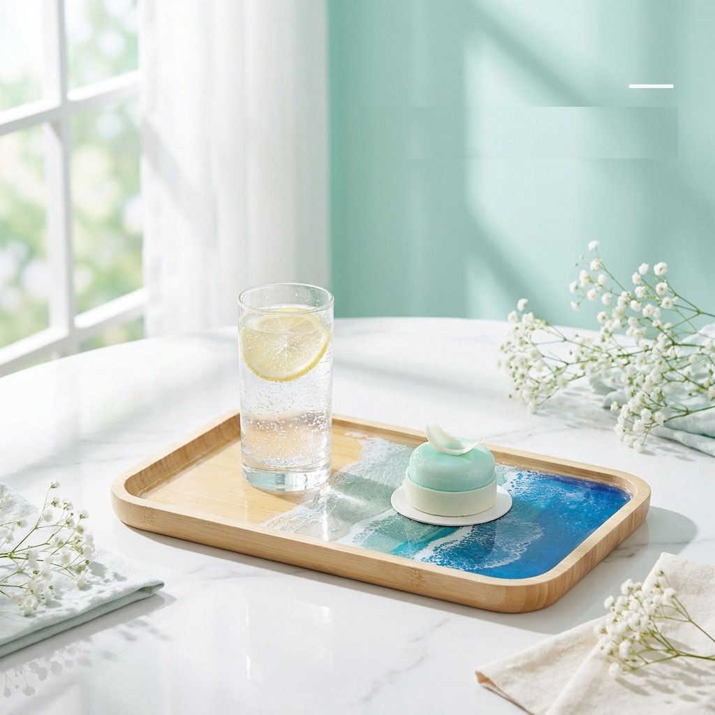 Epoxy Resin Ocean Art Decorati - огляд і ціна Resin Art Wooden Tray