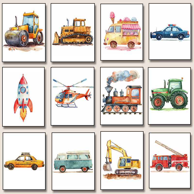 Helicopter Fire Truck Tractor  - огляд і ціна Resin Art Wall