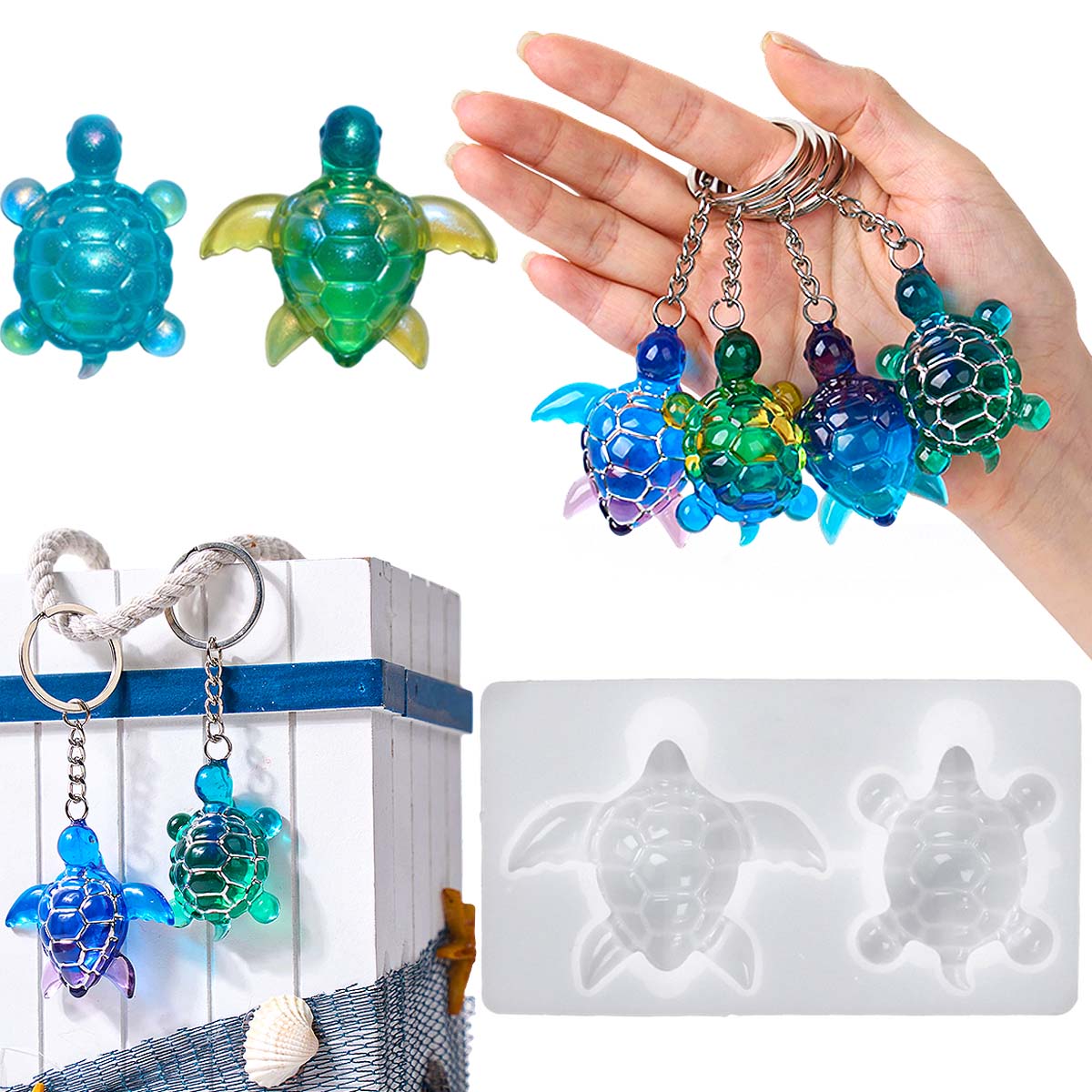 3D Sea Turtle Keychain Silicon - огляд і ціна Resin Art Epoxy