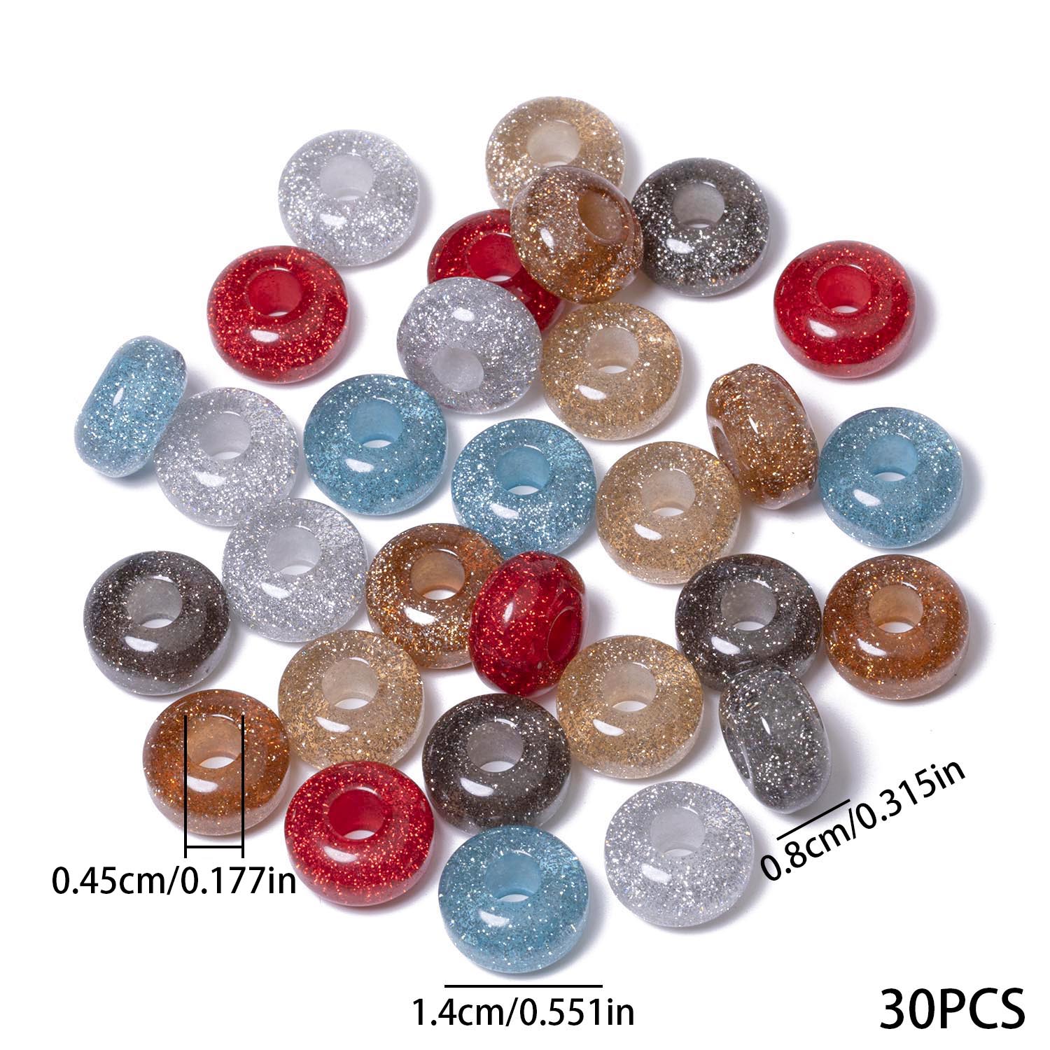 Colorful Sparkle Resin Beads 3 - огляд і ціна Resin Art Earrings