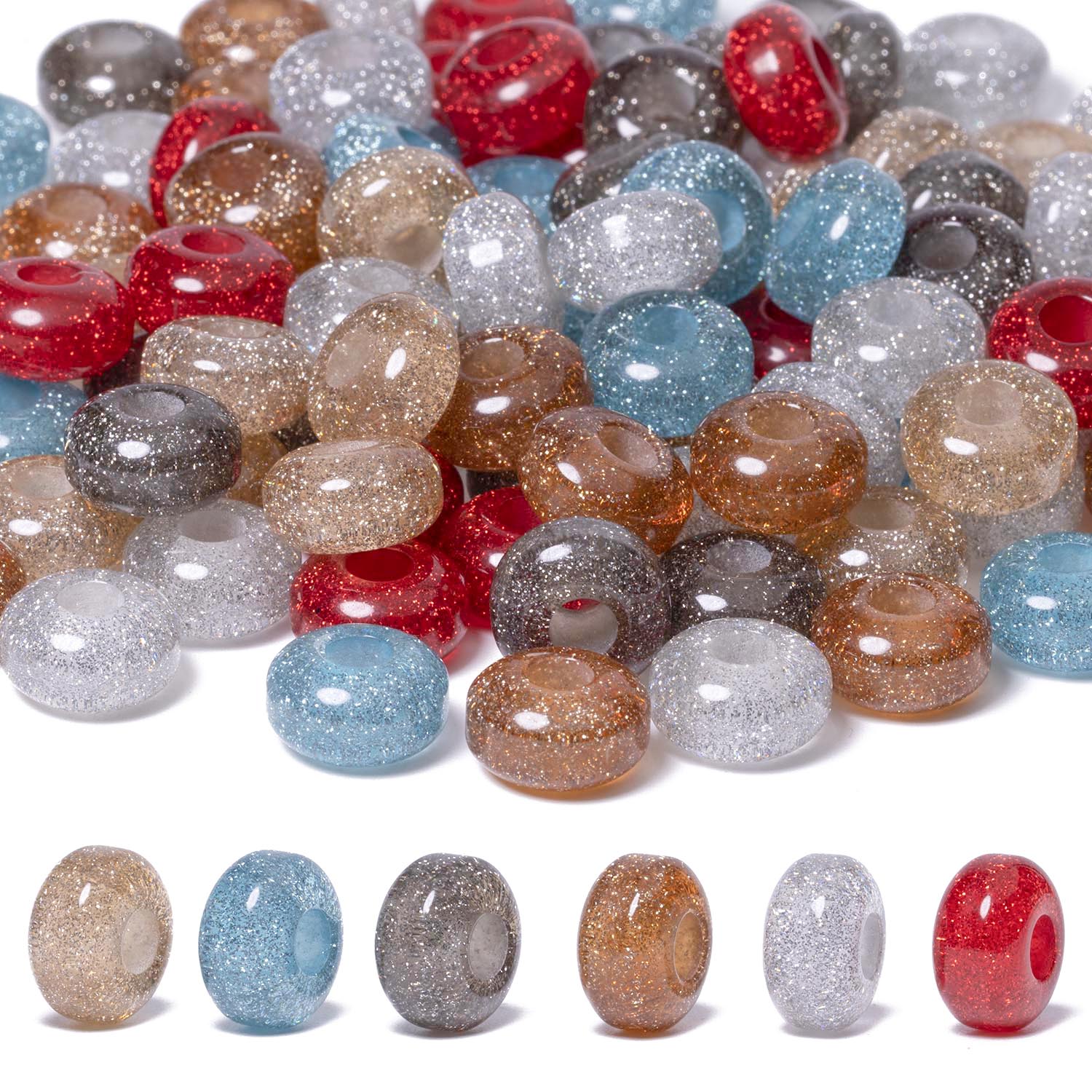 Colorful Sparkle Resin Beads 3 - огляд і ціна Resin Art Earrings