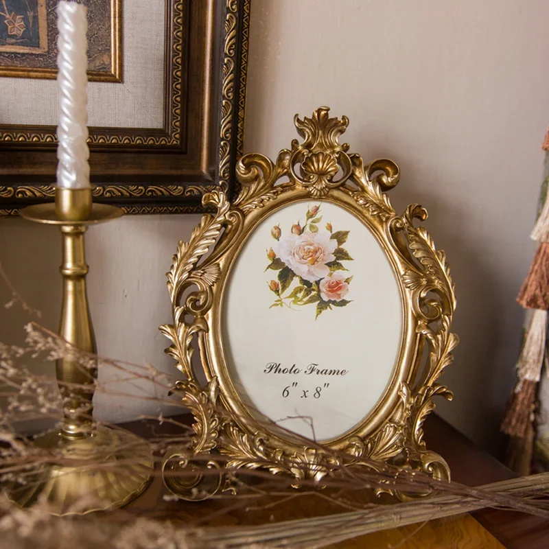 Retro Gold Oval Resin Photo Fr - огляд і ціна Resin Art For Photo Frame