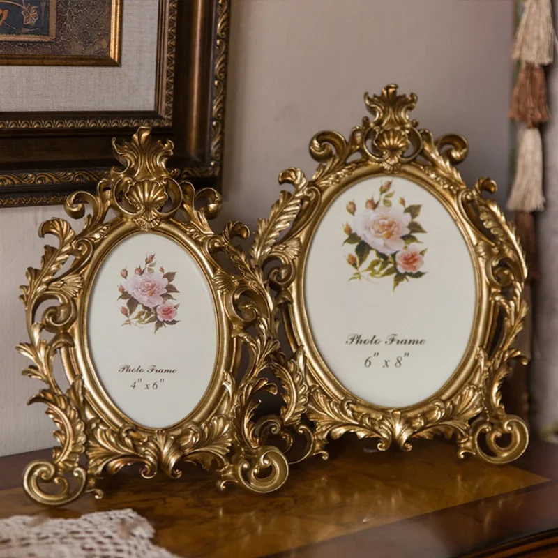Retro Gold Oval Resin Photo Fr - огляд і ціна Resin Art For Photo Frame