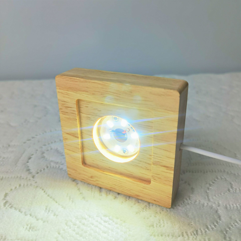 Square LED Lights Display Base - огляд і ціна Resin Art Wooden Tray