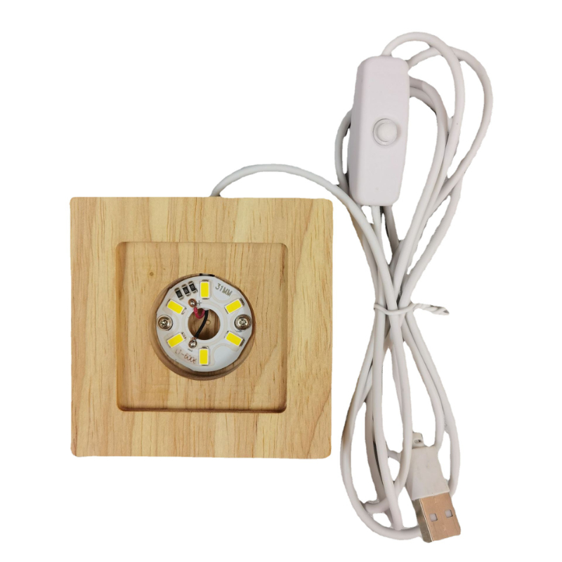 Square LED Lights Display Base - огляд і ціна Resin Art Wooden Tray