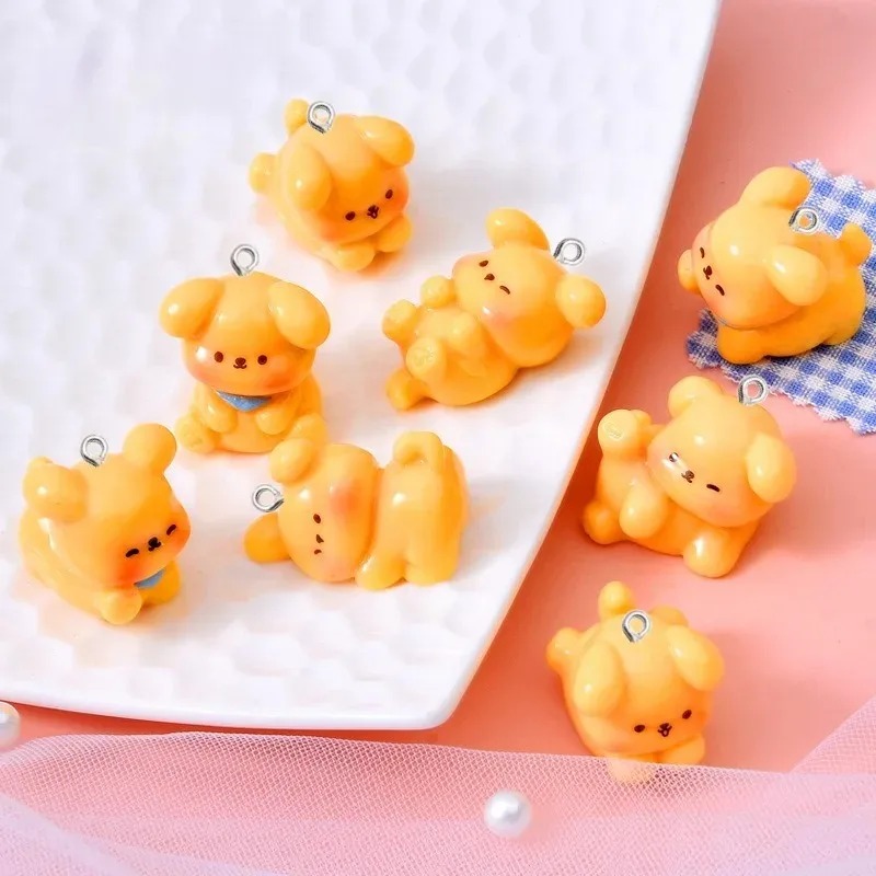 10Pcs Cute Cartoon Dog Acrylic - огляд і ціна Resin Art Earrings