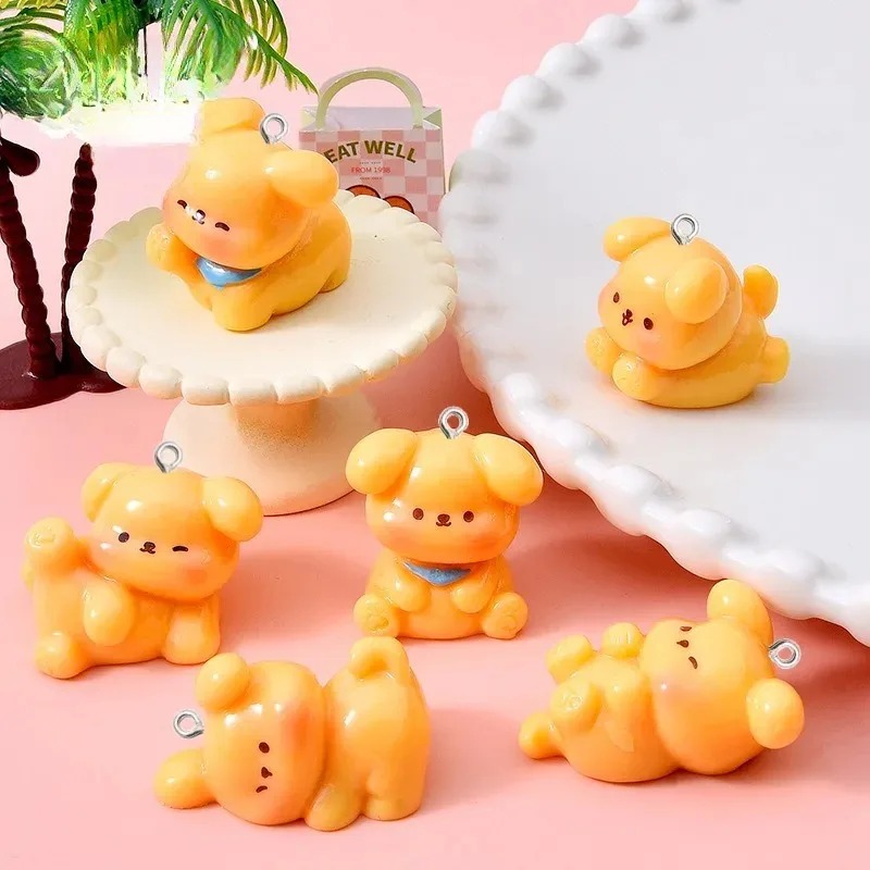 10Pcs Cute Cartoon Dog Acrylic - огляд і ціна Resin Art Earrings