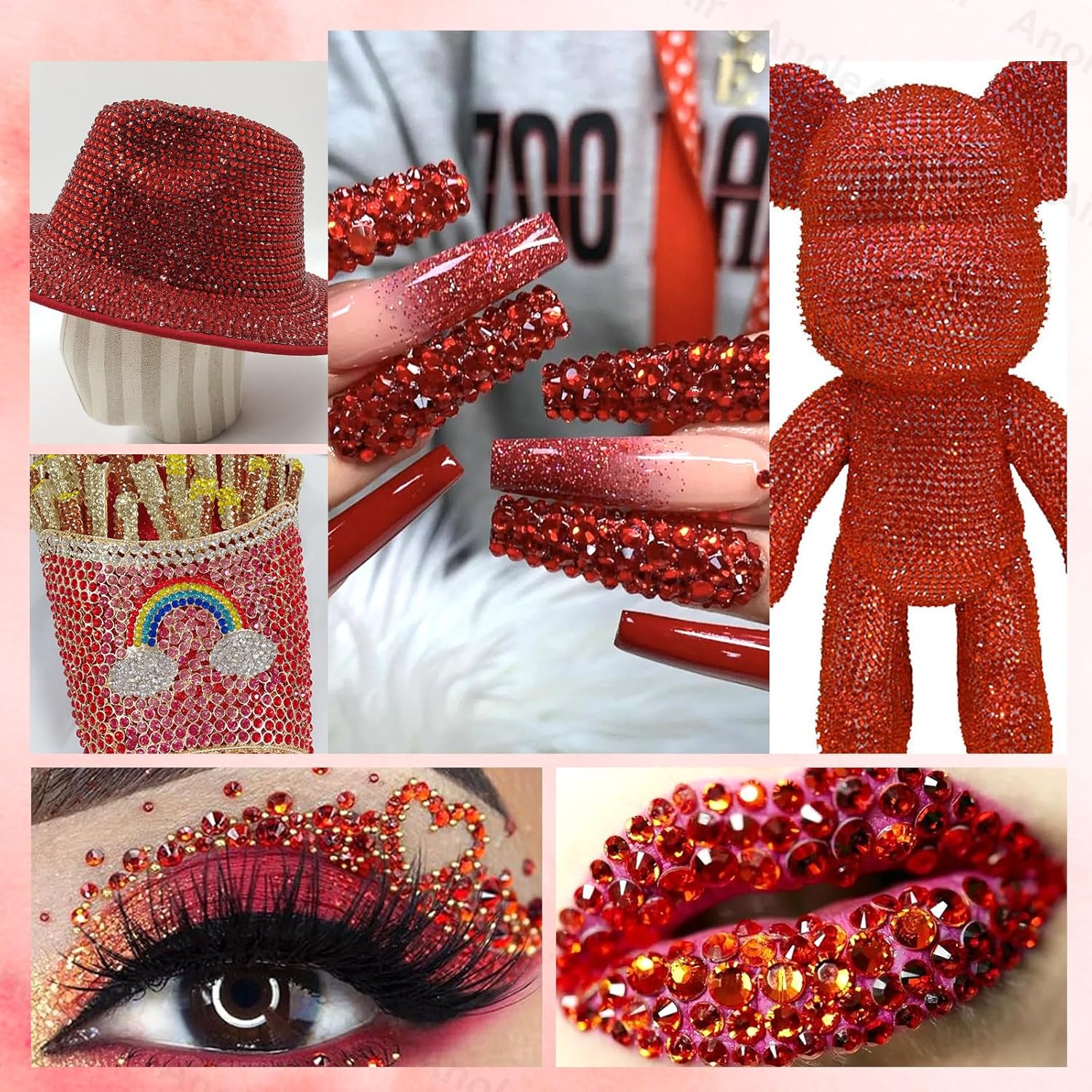 Red Flatback Resin Rhinestones - огляд і ціна Resin Art Quantity