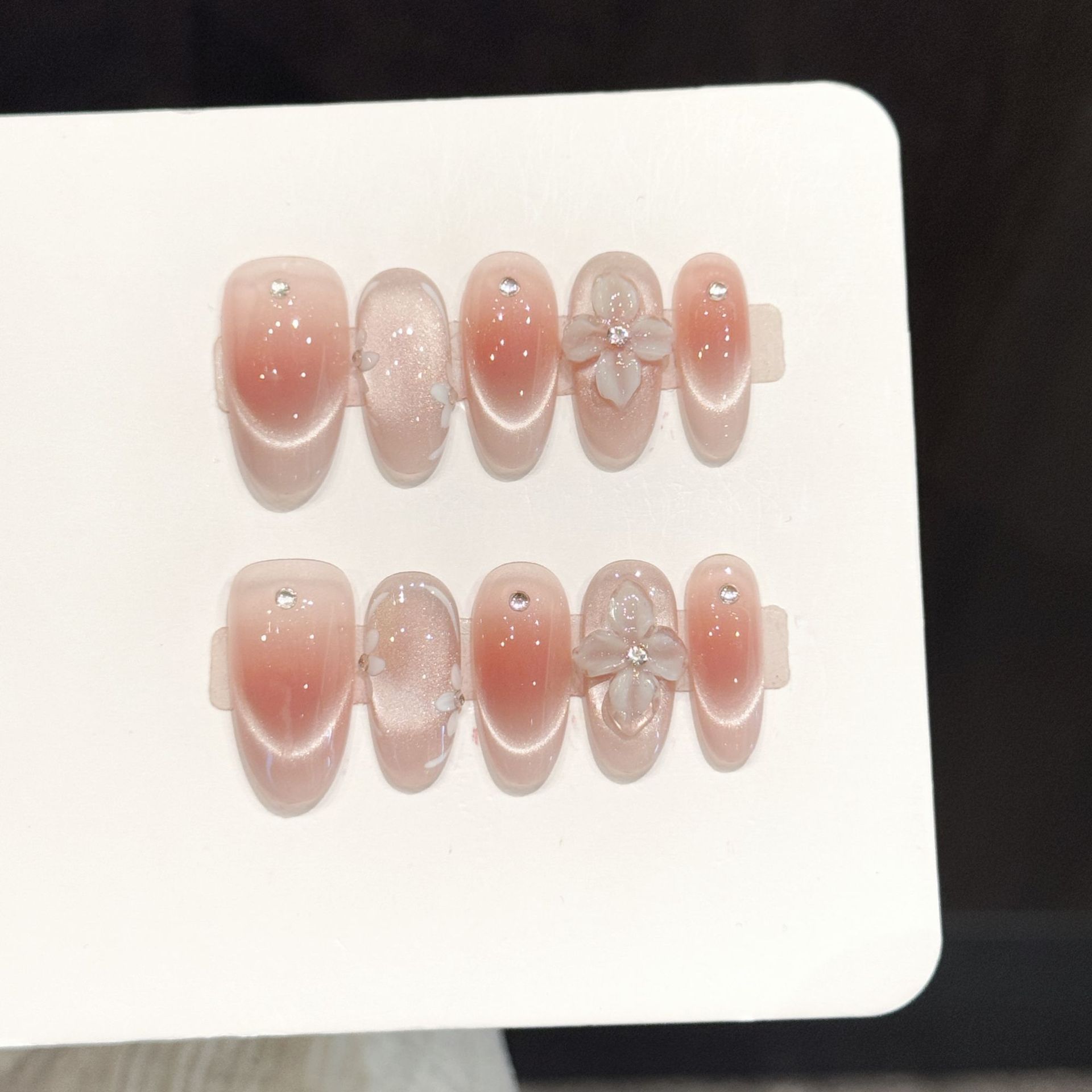 10pcs Handmade Press On Nails  - огляд і ціна Resin Art Flower